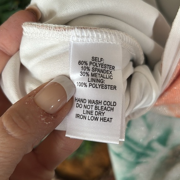 Lulus Lover’s Paradise Metallic Tie Dye Maxi Dress Teal Orange Crisscross Back - Picture 15 of 16